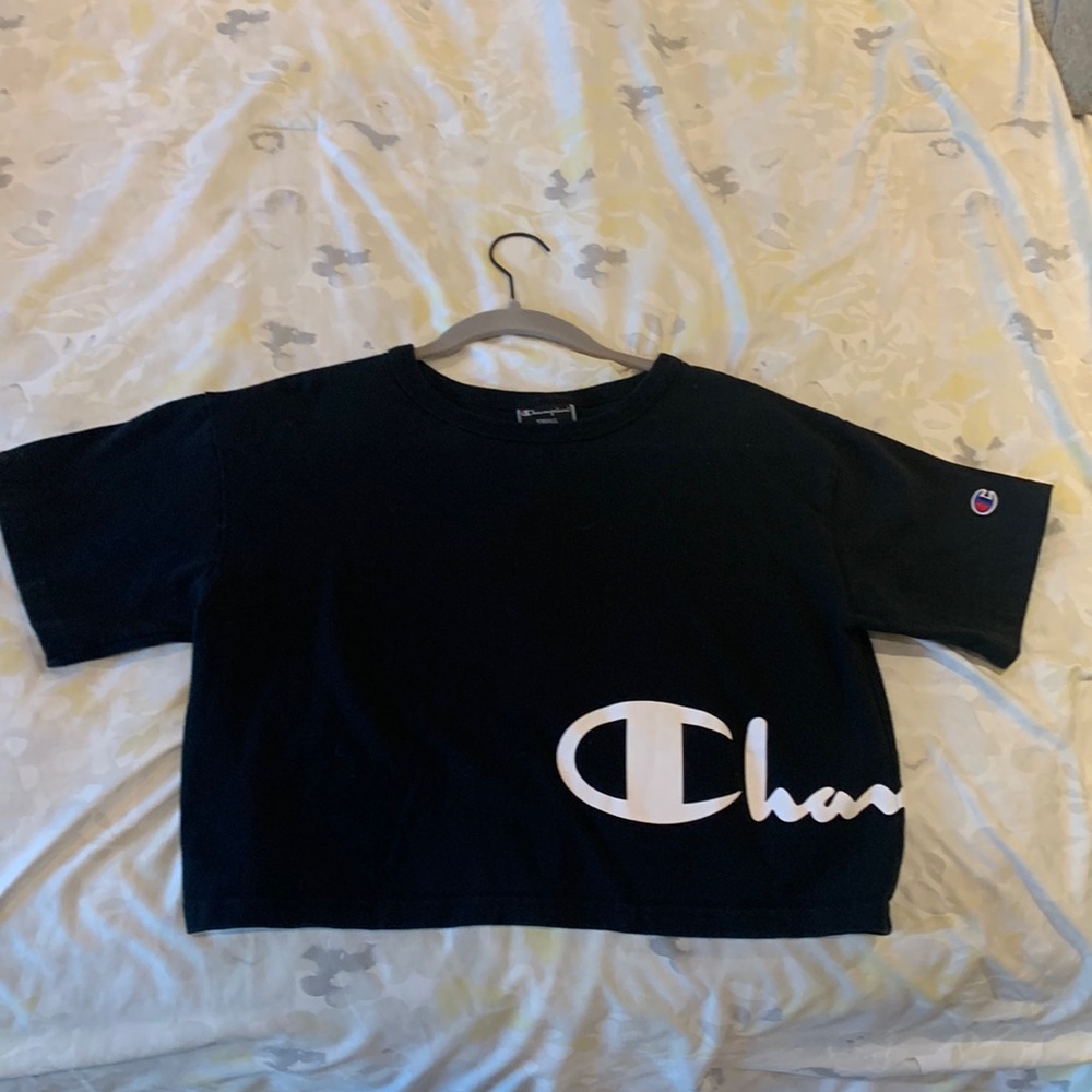 Small black Champion crop top